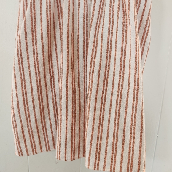 Zara Cream Orange Striped Mini Wrap Dress Sixe XS - Picture 8 of 16